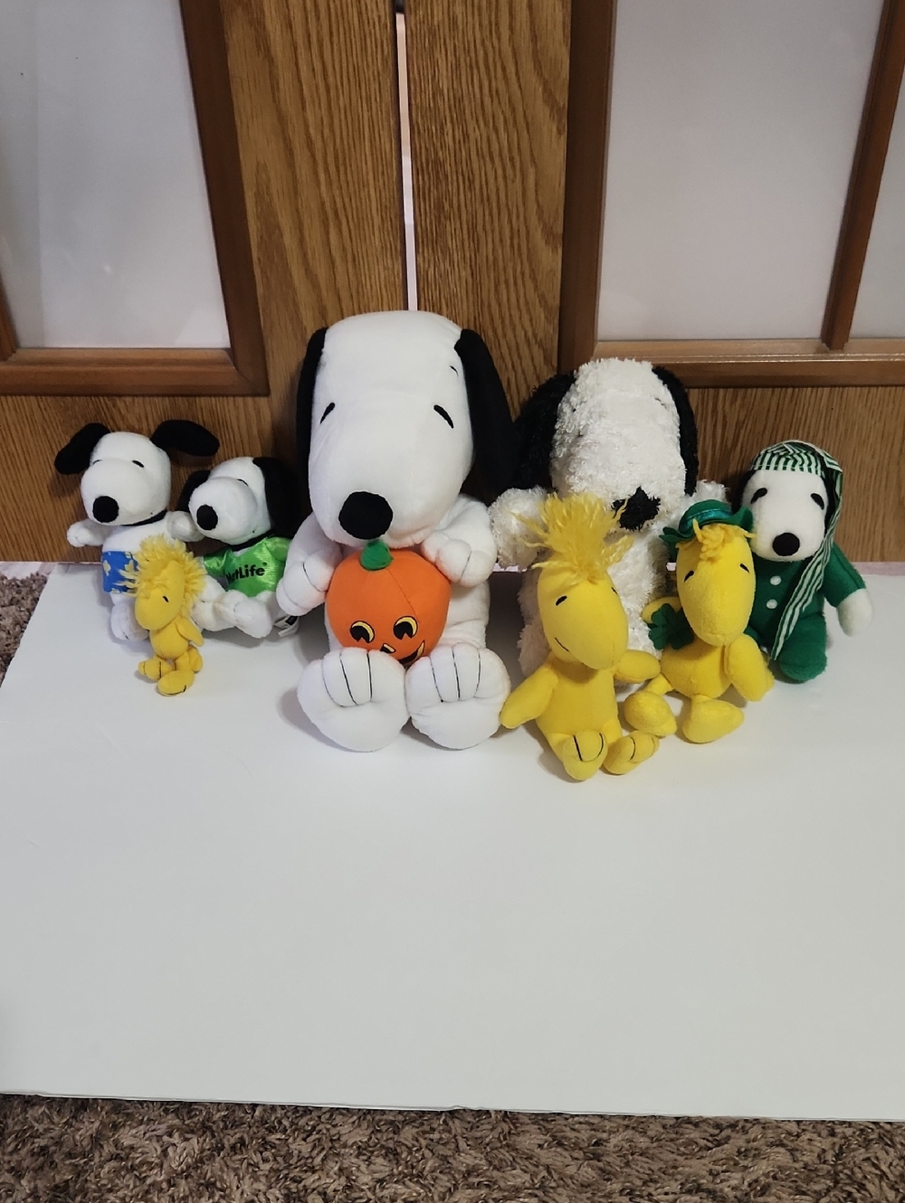 Snoopy And Woodstock Peanuts Plush Lot Of 8 Stuffed Animals